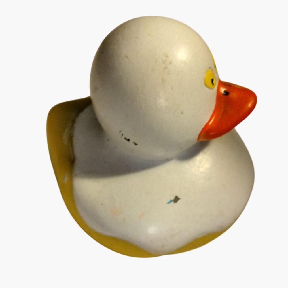 Rubber Ducky Ghost Duck Bath Toy White Yellow Small Collectible - Picture 5 of 6